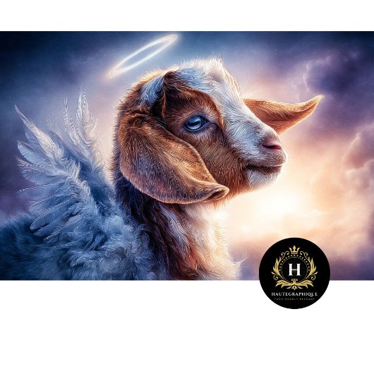 Heavenly Angel Goat Art Portrait Tissuepapier