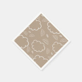 Heavenly Angel Halo Cloud BEIGE Napkins Servet (Hoek)