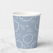 Heavenly Angel Halo Cloud BluePaper cup Papieren Bekers (Achterkant)