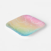  Heavenly Angel Halo Cloud  Rainbow   Papieren Bordje (Gebogen)