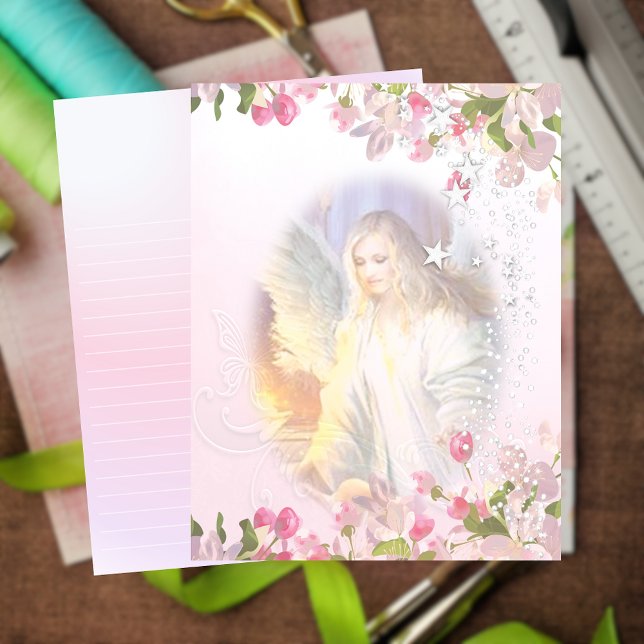 Heavenly Angel Light Floral Scrapbook Paper (Creator heeft geüpload)