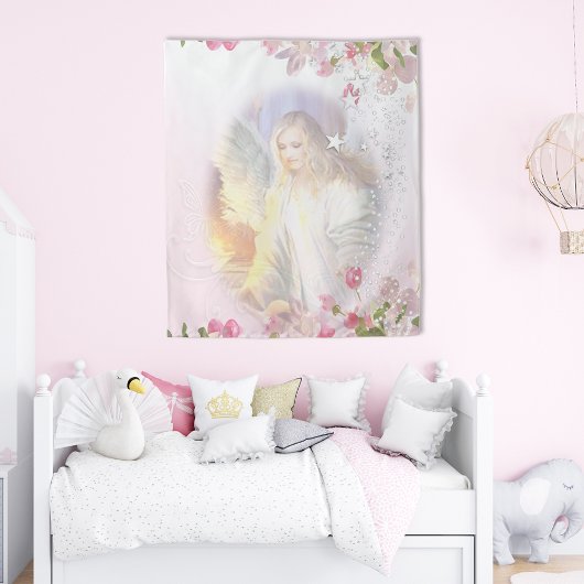 Heavenly Angel Light Floral Wandkleed