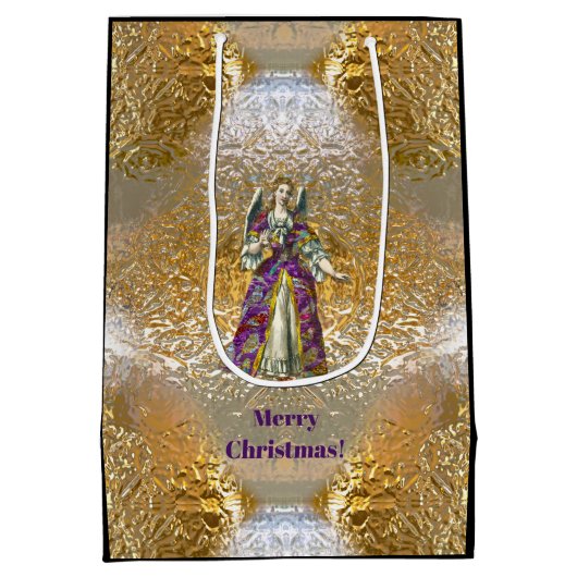 Heavenly Angel of Light Holiday  Medium Cadeauzakje (Achterkant)