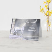 Heavenly Angel Unicorn Scene Kaart (Gele Bloem)