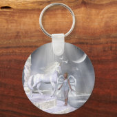 Heavenly Angel Unicorn Scene Sleutelhanger (Voorkant)