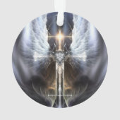 Heavenly Angel Wing Cross-AcrylOrnament Ornament (achterkant)