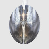 Heavenly Angel Wing Cross-AcrylOrnament Ornament (voorkant)