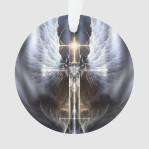 Heavenly Angel Wing Cross-AcrylOrnament Ornament