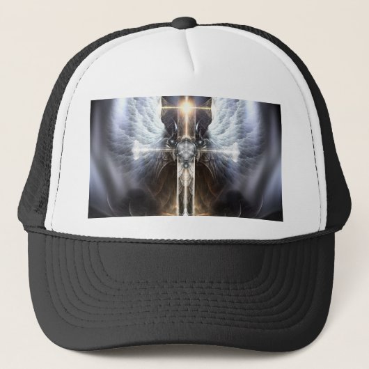 Heavenly Angel Wing Cross Fractal Art Pet (Voorkant)
