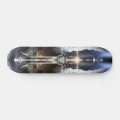 Heavenly Angel Wing Cross Fractal Art Skateboard (Horizontaal)