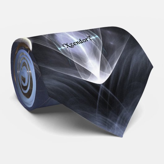 Heavenly Angel Wing Cross Fractal Art Stropdas (Opgerold)