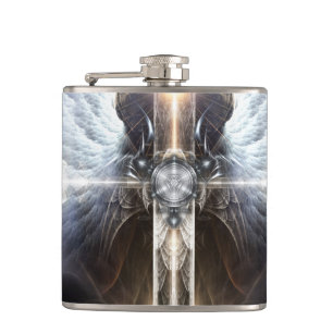 Heavenly Angel Wing Cross - Roestvrij stalen kolf Heupfles