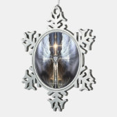 Heavenly Angel Wing Cross Snowflake Ornament (Rechts)