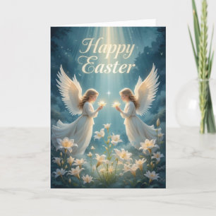 Heavenly Angelic Easter Spiritueel Happy Easter Feestdagen Kaart
