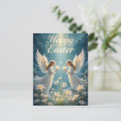 Heavenly Angelic Easter Spiritueel Happy Easter Feestdagenkaart (Staand voorkant)