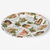 Heavenly  Angels, Holly & Music Collage Papieren Bordje (Gekanteld)