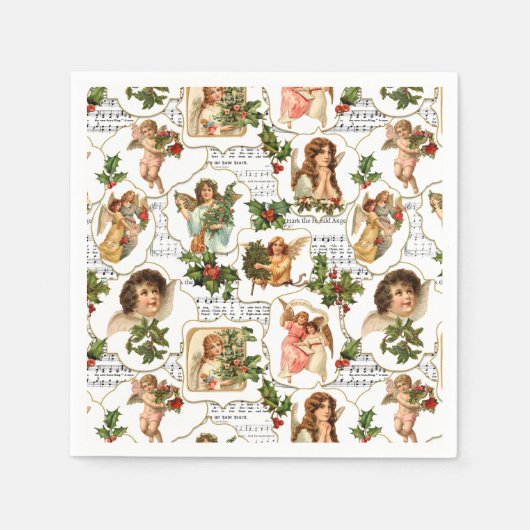 Heavenly Angels, Holly & Music Collage Servet (Voorkant)