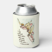 Heavenly Angels met Gezegde van Comfort Sketch Blikjeskoeler (Blikje Voorkant)