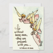 Heavenly Angels met Gezegde van Comfort Sketch Feestdagenkaart (Voorkant)