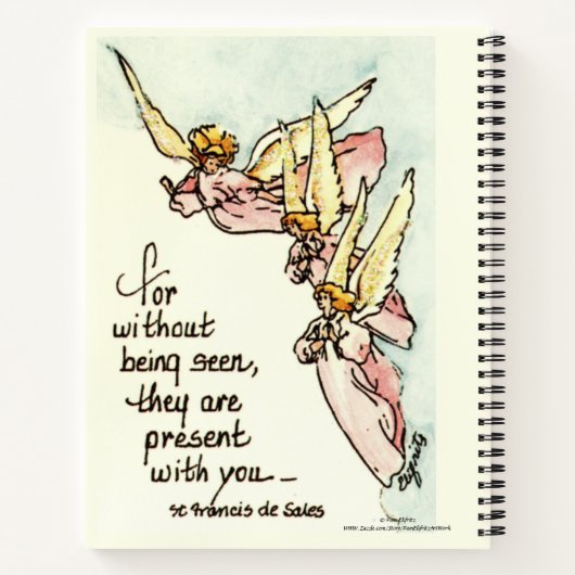 Heavenly Angels met Gezegde van Comfort Sketch Notitieboek (Achterkant)