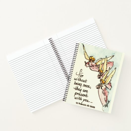 Heavenly Angels met Gezegde van Comfort Sketch Notitieboek (Binnen)