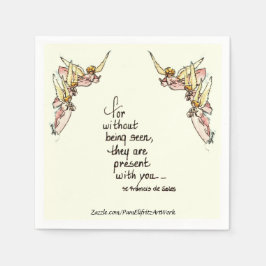 Heavenly Angels met Gezegde van Comfort Sketch Servet