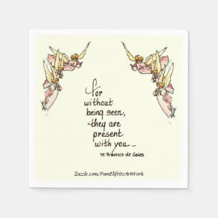 Heavenly Angels met Gezegde van Comfort Sketch Servet