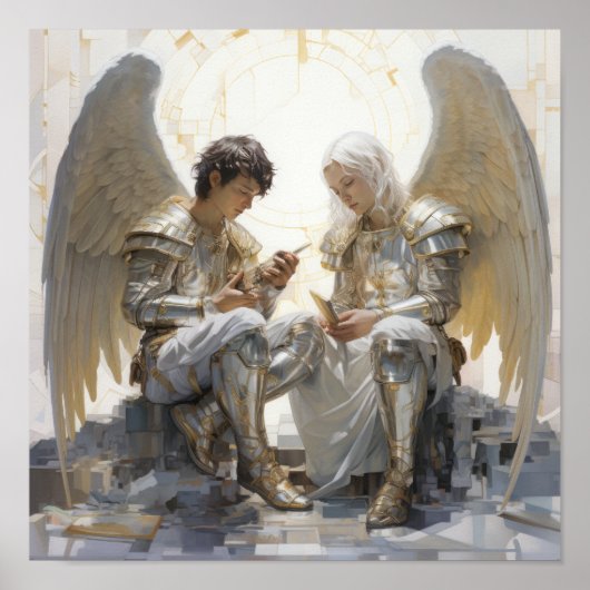 Heavenly Angels Poster - Mooie en Serene Ange (Voorkant)