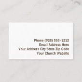 Heavenly Arch Gold Church Pastor Visitekaartjes (Achterkant)