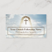 Heavenly Arch Gold Church Pastor Visitekaartjes (Voorkant)