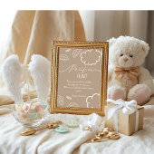 Heavenly baby shower beige Pacifier Hunt game Kaart