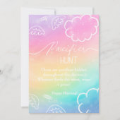 Heavenly baby shower Rainbow Pacifier Hunt game Kaart (Voorkant)