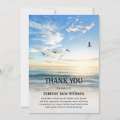 Heavenly Beach Scene | Funeral Bedankt voor je kaa Aankondiging (Voorkant)