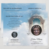 Heavenly Begrafenisprogramma Sjabloon (Voorkant / Achterkant)