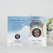 Heavenly Begrafenisprogramma Sjabloon (Staand voorkant)