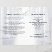 Heavenly Begrafenisprogramma Sjabloon (Achterkant)