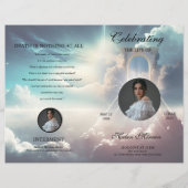 Heavenly Begrafenisprogramma Sjabloon (Voorkant)