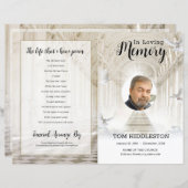 Heavenly Begrafenisprogramma Sjabloon (Voorkant / Achterkant)