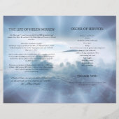 Heavenly Begrafenisprogramma Sjabloon (Achterkant)