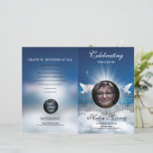 Heavenly Begrafenisprogramma Sjabloon (Staand voorkant)