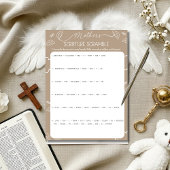 Heavenly Beige Mother's Scripture Scramble Game Kaart