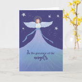 Heavenly Birthday Herembrance Angel Night Stars Kaart (Gele Bloem)