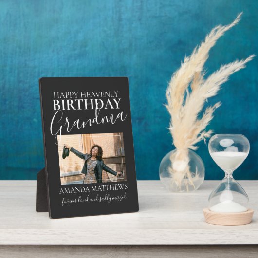 Heavenly Birthday oma | Foto Memorial Fotoplaat (Zijkant)