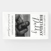 Heavenly Birthday papa | Foto Memorial Banner (Horizontaal)