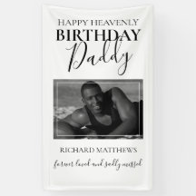 Heavenly Birthday papa | Foto Memorial Banner