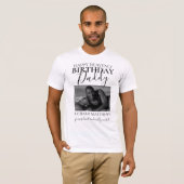 Heavenly Birthday papa | Foto Memorial T-shirt (Voorkant volledig)