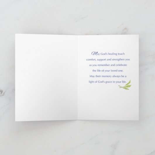 Heavenly Birthday Religious Shining Lighting Candl Kaart (Binnen)