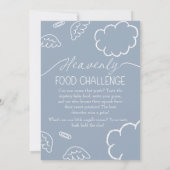 Heavenly Blue Baby Food Challenge Game Sign Kaart (Achterkant)