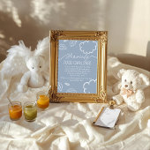 Heavenly Blue Baby Food Challenge Game Sign Kaart