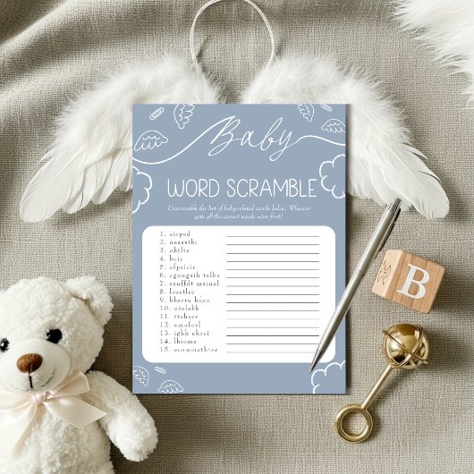  Heavenly Blue Baby Word Scramble Game   Kaart